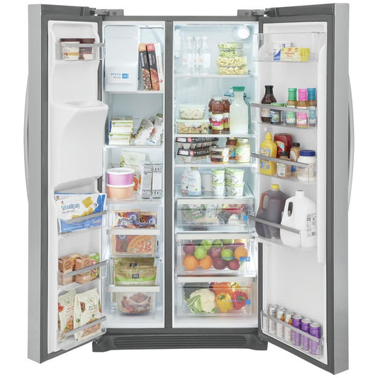 Gallery 36 in. 22.3 cu. ft. Counter Depth Side-by-Side Refrigerator in Smudge-Proof Stainless Steel, ENERGY STAR