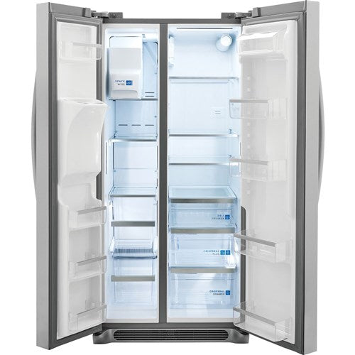 Gallery 33 in. 22.3 cu. ft. Standard Depth Side by Side Refrigerator in Smudge-Proof Stainless Steel, ENERGY STAR