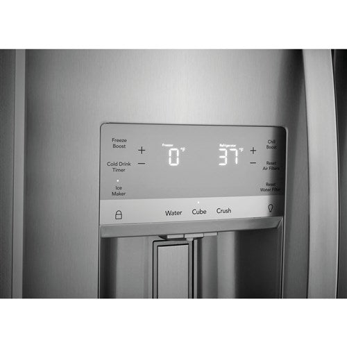 Gallery 33 in. 22.3 cu. ft. Standard Depth Side by Side Refrigerator in Smudge-Proof Stainless Steel, ENERGY STAR