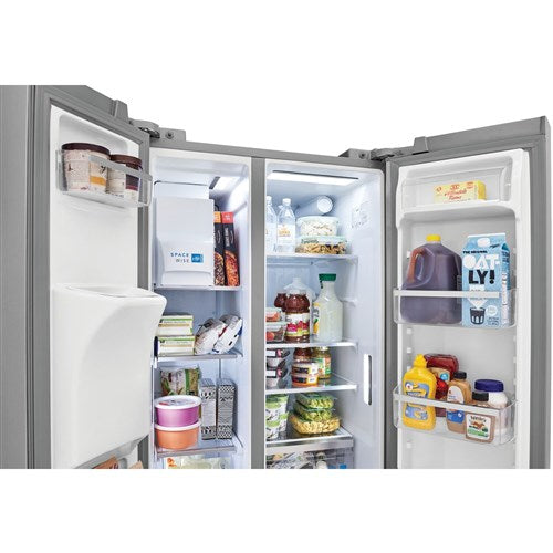 Gallery 33 in. 22.3 cu. ft. Standard Depth Side by Side Refrigerator in Smudge-Proof Stainless Steel, ENERGY STAR
