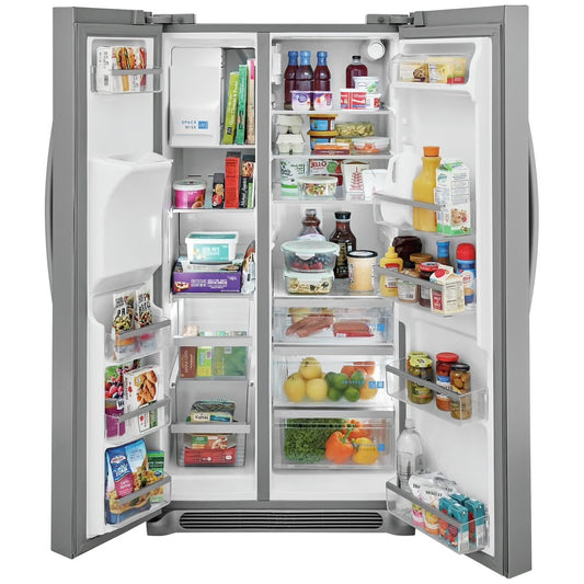 Gallery 36 in. 26 cu. ft. Standard Depth Side by Side Refrigerator in Smudge-Proof Stainless Steel, ENERGY STAR