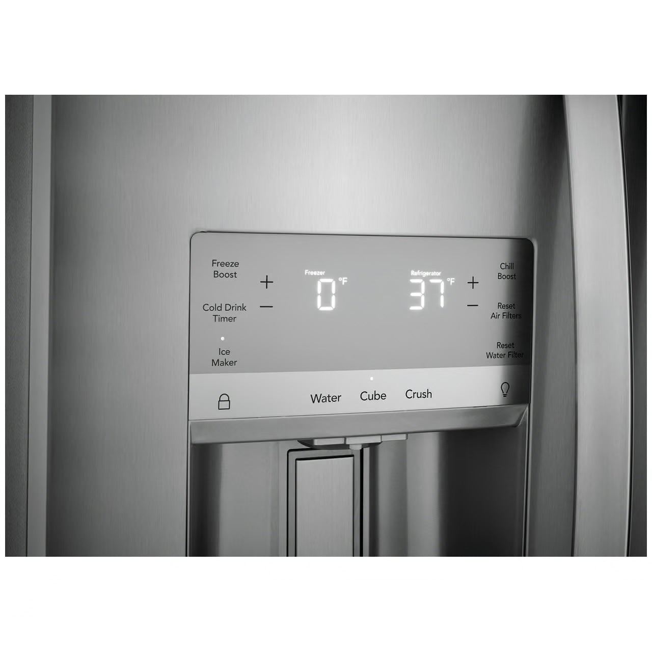 Gallery 36 in. 26 cu. ft. Standard Depth Side by Side Refrigerator in Smudge-Proof Stainless Steel, ENERGY STAR