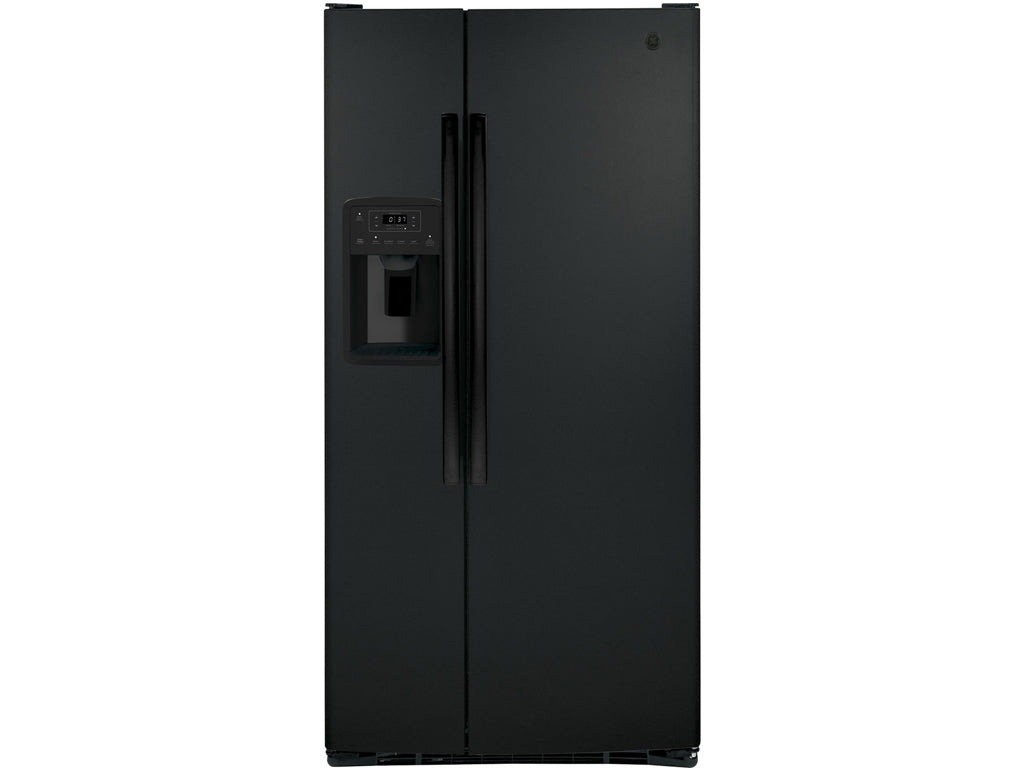 23.0 cu. ft. Side by Side Refrigerator in Black, Standard Depth