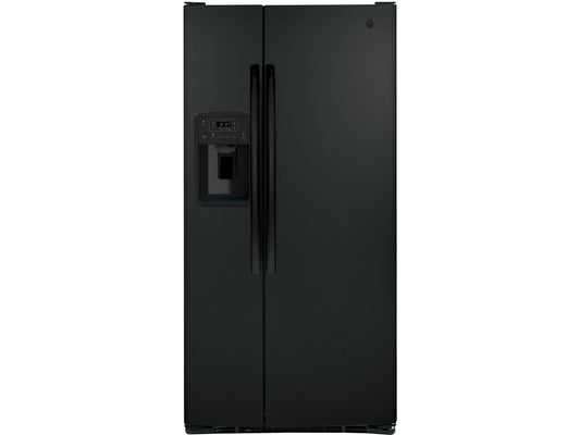 23.0 cu. ft. Side by Side Refrigerator in Black, Standard Depth