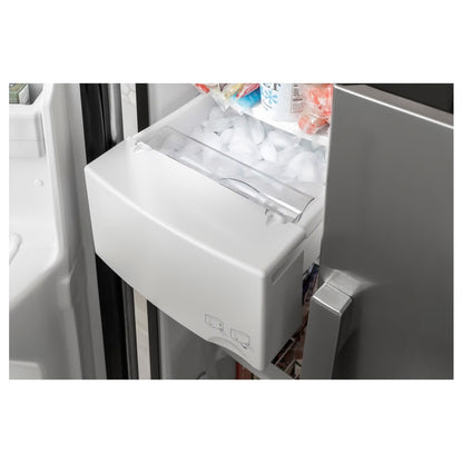 Refrigerador de dos puertas de 23.0 pies cúbicos en acero inoxidable resistente a huellas dactilares, profundidad estándar