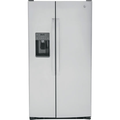 Refrigerador de dos puertas de 23.0 pies cúbicos en acero inoxidable resistente a huellas dactilares, profundidad estándar