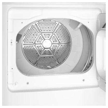 Secadora eléctrica ventilada de 7,2 pies cúbicos en color blanco con secado automático y ventilación de 120 pies