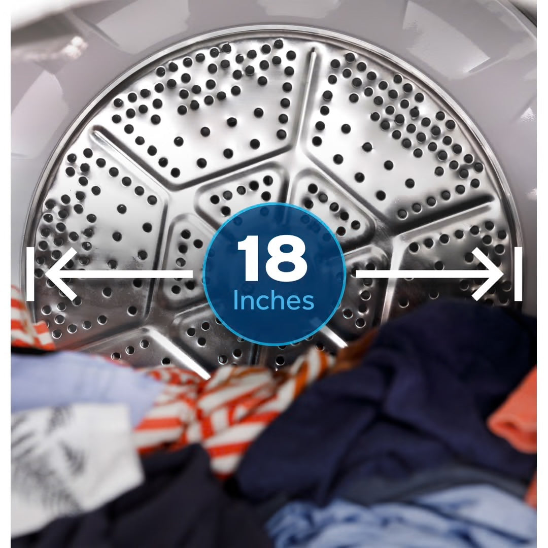 7.2 cu. ft. vented Electric Dryer in White with Auto Dry and Extended Tumble