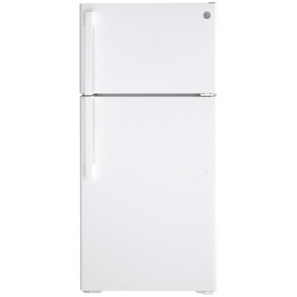 Refrigerador blanco con congelador superior de 15.6 pies cúbicos, certificación ENERGY STAR