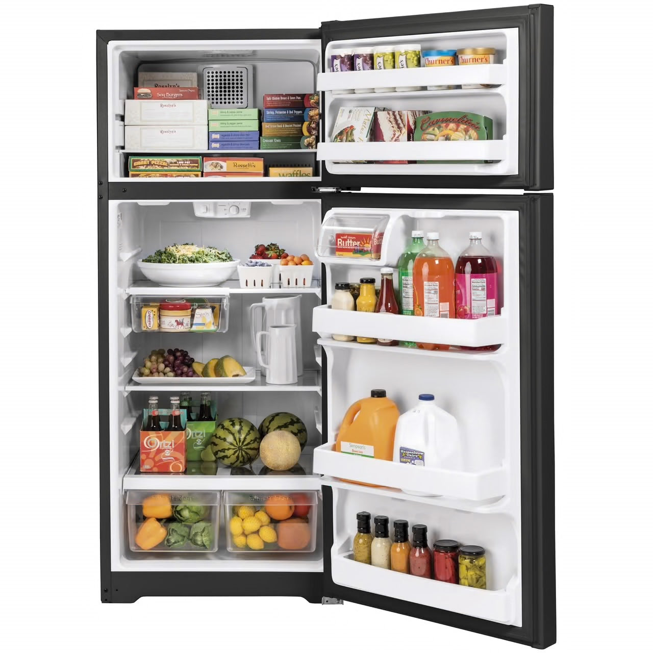 17.5 cu. ft. Top Freezer Refrigerator in Black