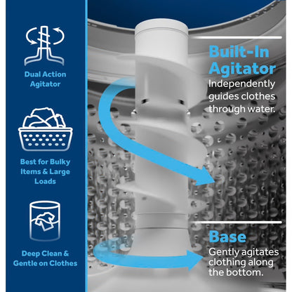 Lavadora de carga superior de 4.5 pies cúbicos en color blanco con Cold Plus y Wash Boost