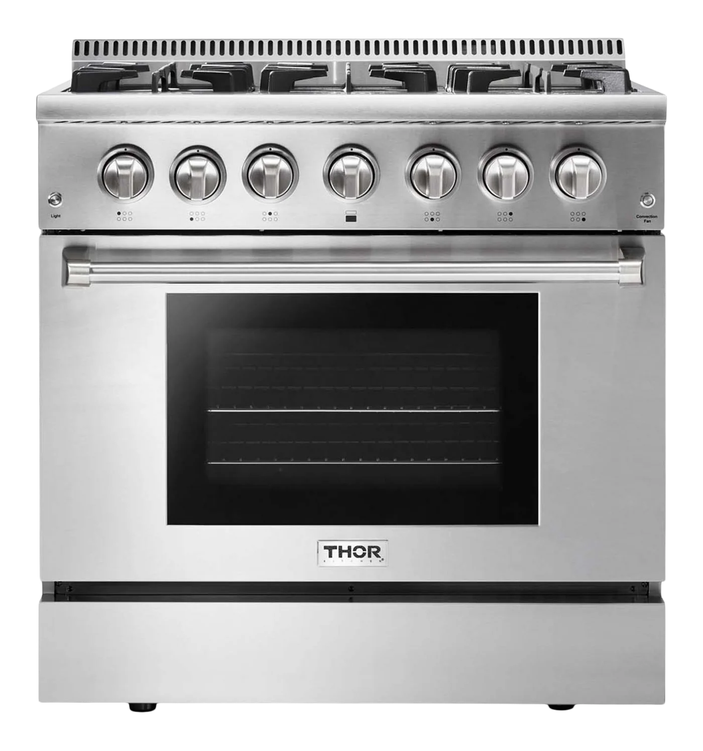 36-in Standard 6 burners Convection Oven Freestanding Dual Fuel Range (Stainless Steel)