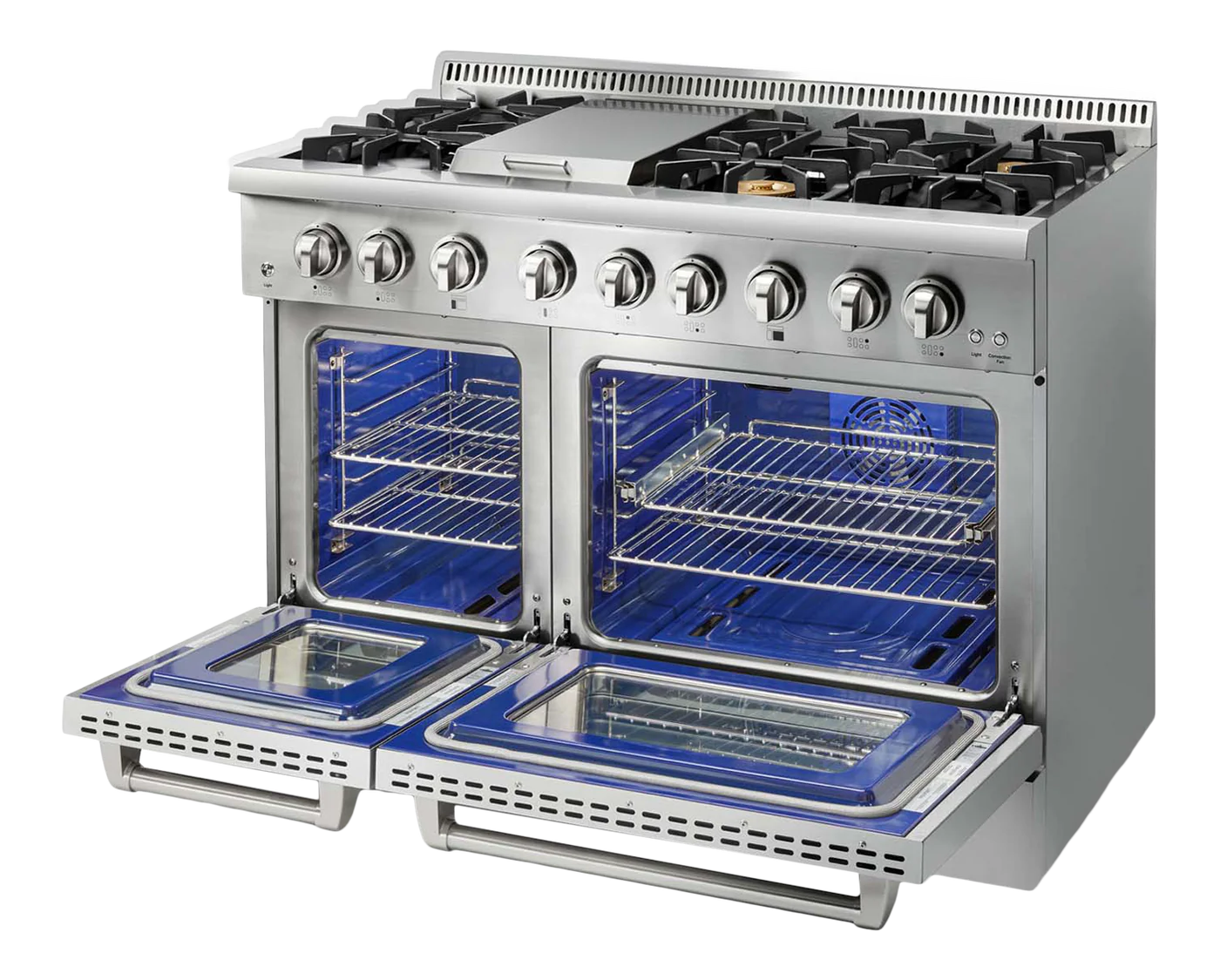48 Inch Dual Fuel Range in Stainless Steel - Professional