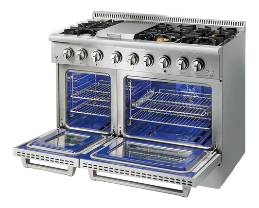 48 Inch Dual Fuel Range in Stainless Steel - Professional