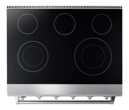 36-in Glass Top 5 burners 6-cu ft Freestanding Electric Range Stainless steel )