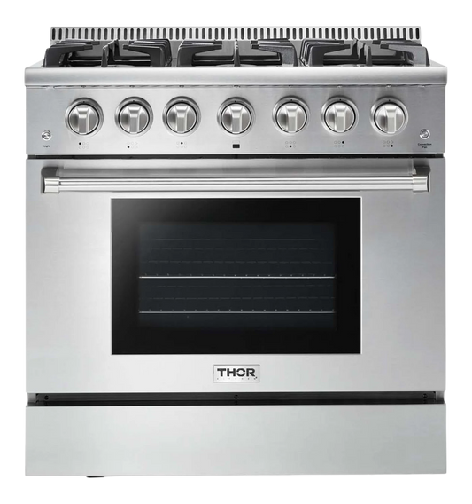 36-in 6 burners 5.2-cu ft Freestanding Natural Gas Range ( Stainless Steel )