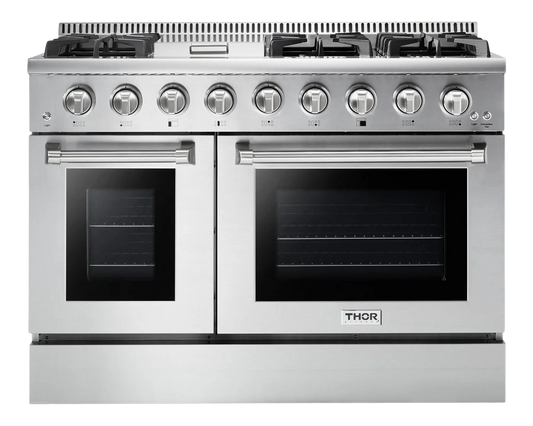 48-in 6 burners 4.2-cu ft / 2.5-cu ft Convection Oven Freestanding Double Oven Gas Range ( Stainless Steel )