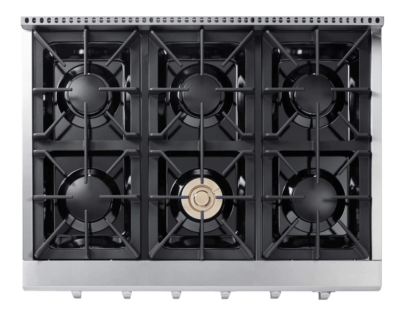 36-in 6 burners Stainless steel Gas Cooktop
