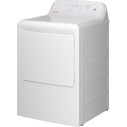 Secadora eléctrica ventilada de 6.2 pies cúbicos en color blanco con secado automático