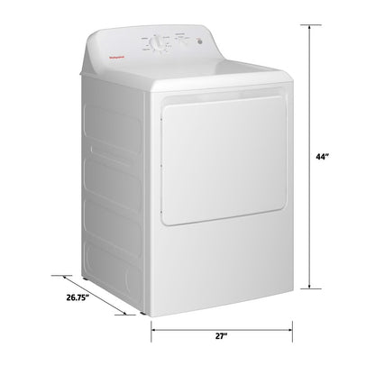 Secadora eléctrica ventilada de 6.2 pies cúbicos en color blanco con secado automático