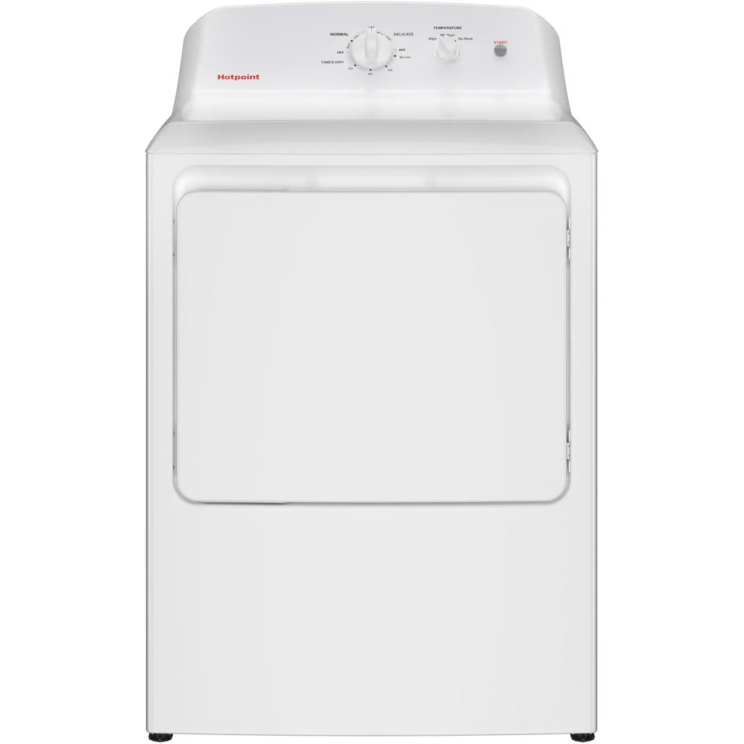 6.2 cu. ft. vented Electric Dryer in White with Auto Dry