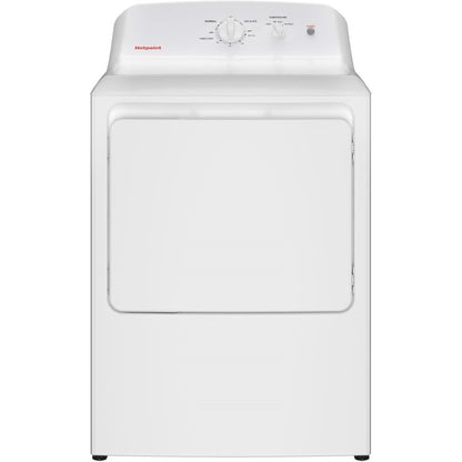 Secadora eléctrica ventilada de 6.2 pies cúbicos en color blanco con secado automático