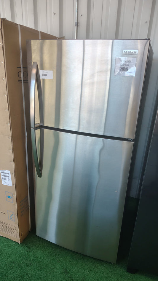 30 in. 20 cu. ft. Top Freezer Refrigerator in Smudge-Proof Stainless Steel, OUTLET