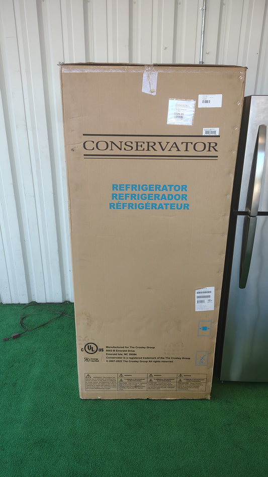 Conservator 18 Cu Ft Top Mount Refrigerator Black OUTLET