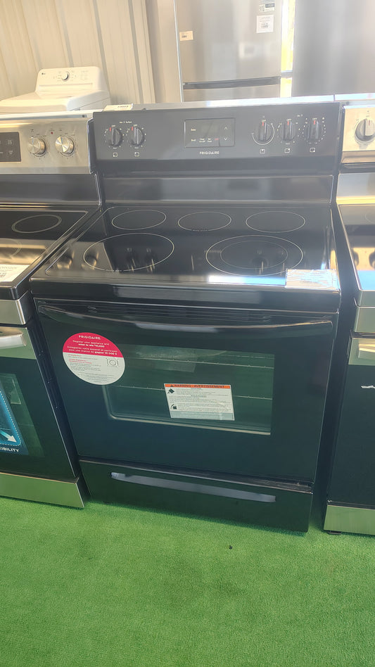 30 in. 5.3 cu. ft.5-Burner Element Electric Range with Manual Clean in Black OUTLET