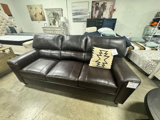 SoftTouch Bark Leather Sofa OUTLET