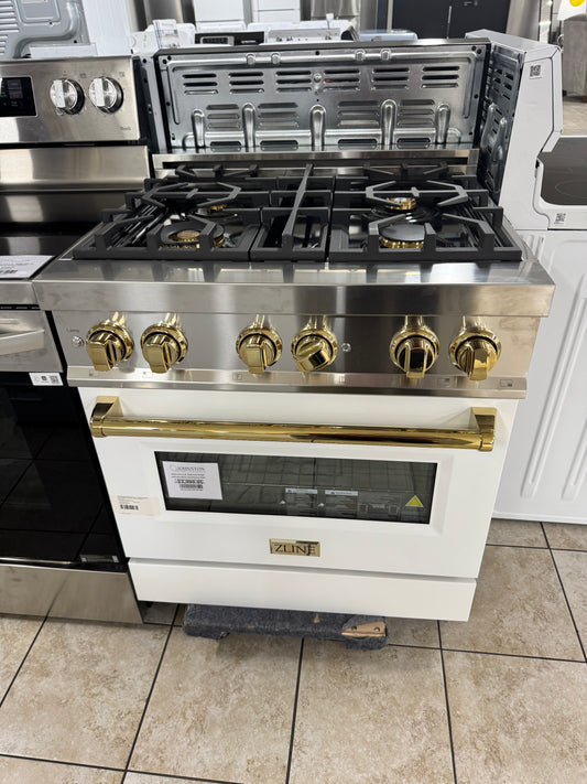 ZLINE Autograph Edition 30" 4.0 cu. ft. Dual Fuel Range OUTLET