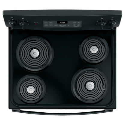 30 in. 4 Burner Element Free-Standing Electric Range in Black