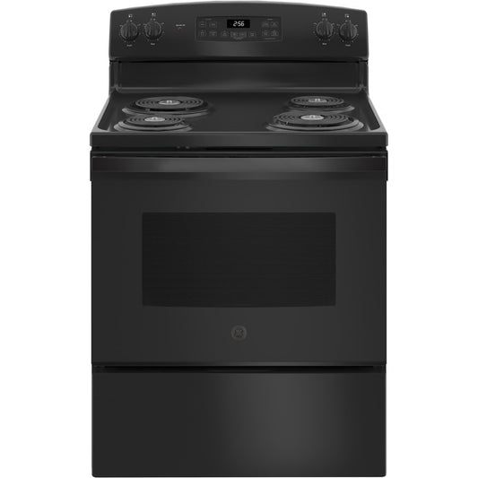 30 in. 4 Burner Element Free-Standing Electric Range in Black