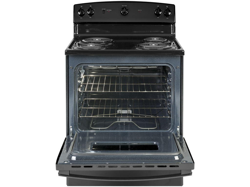 30 in. 4 Burner Element Free-Standing Electric Range in Black