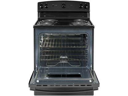 30 in. 4 Burner Element Free-Standing Electric Range in Black