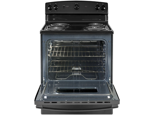 30 in. 4 Burner Element Free-Standing Electric Range in Black