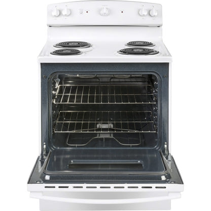 30 in. 4 Burner Element Free-Standing Electric Range in White