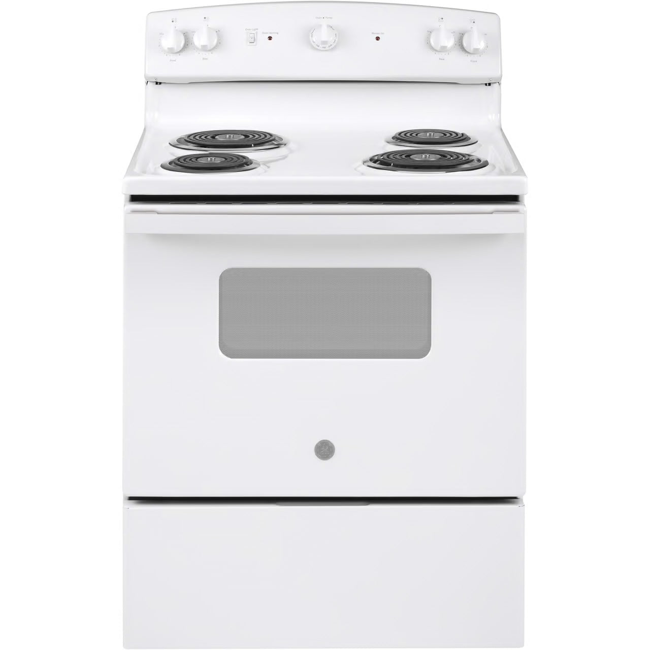 30 in. 4 Burner Element Free-Standing Electric Range in White