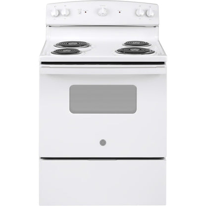 30 in. 4 Burner Element Free-Standing Electric Range in White