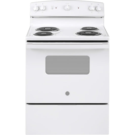 30 in. 4 Burner Element Free-Standing Electric Range in White