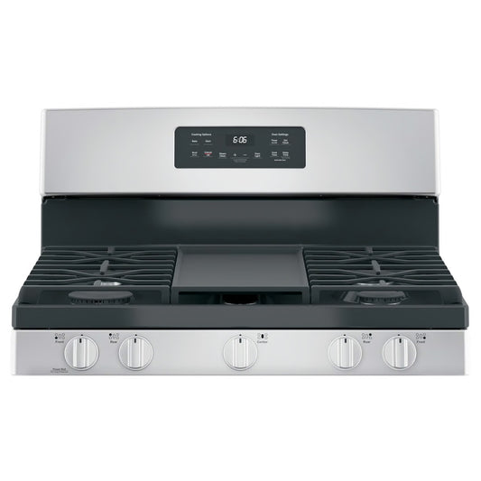30 in. 5.0 cu. ft. Freestanding Gas Range in Stainless Steel with Griddle