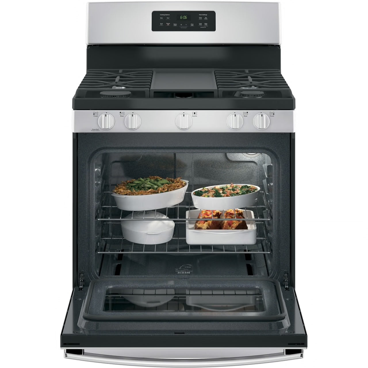 30 in. 5.0 cu. ft. Freestanding Gas Range in Stainless Steel with Griddle
