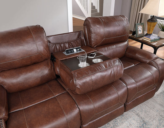 Keily Reclining Sofa w/Drop Down Console