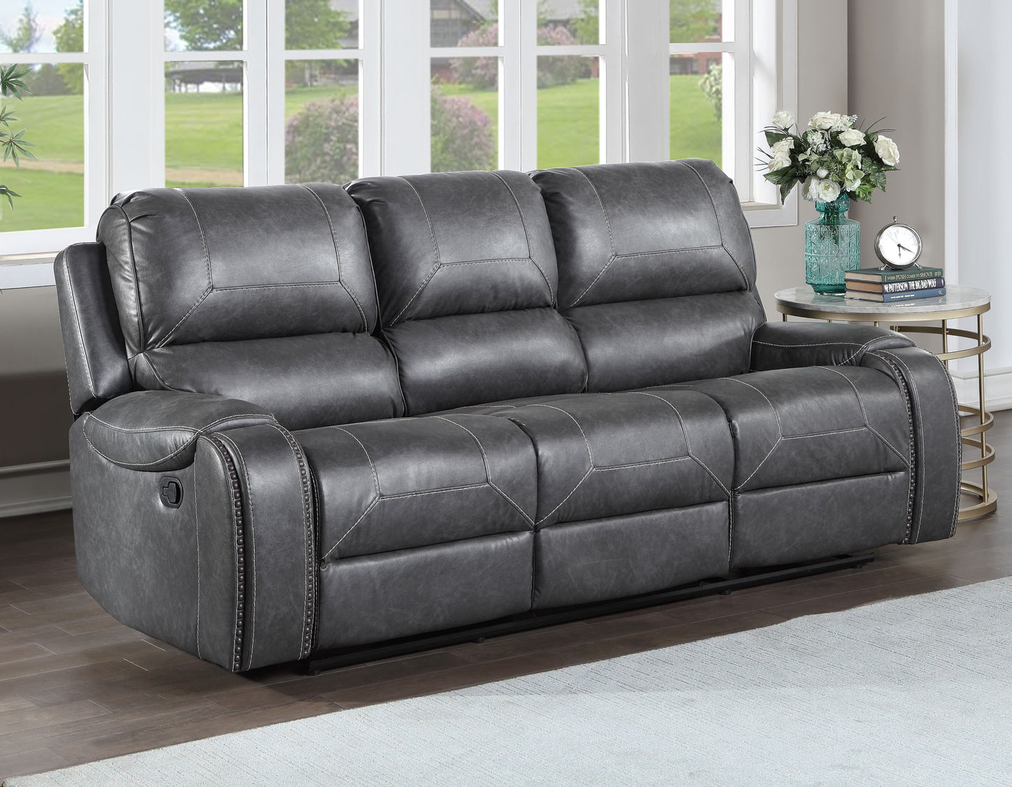 Keily Reclining Sofa w/Drop Down Console