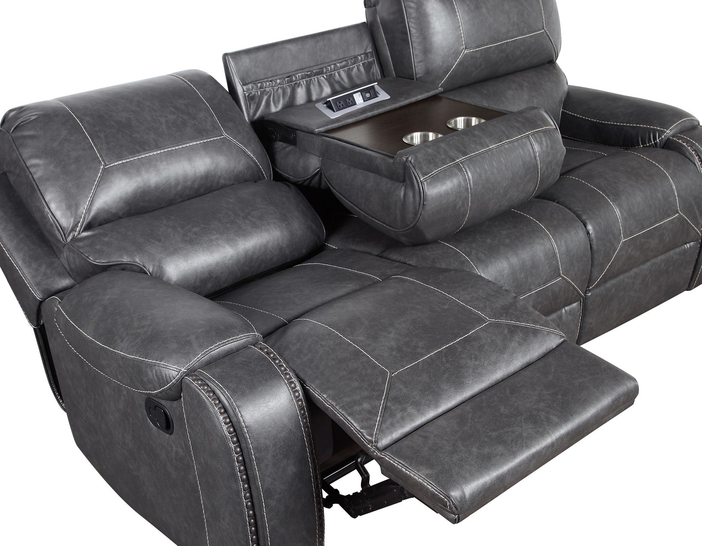 Keily Reclining Sofa w/Drop Down Console
