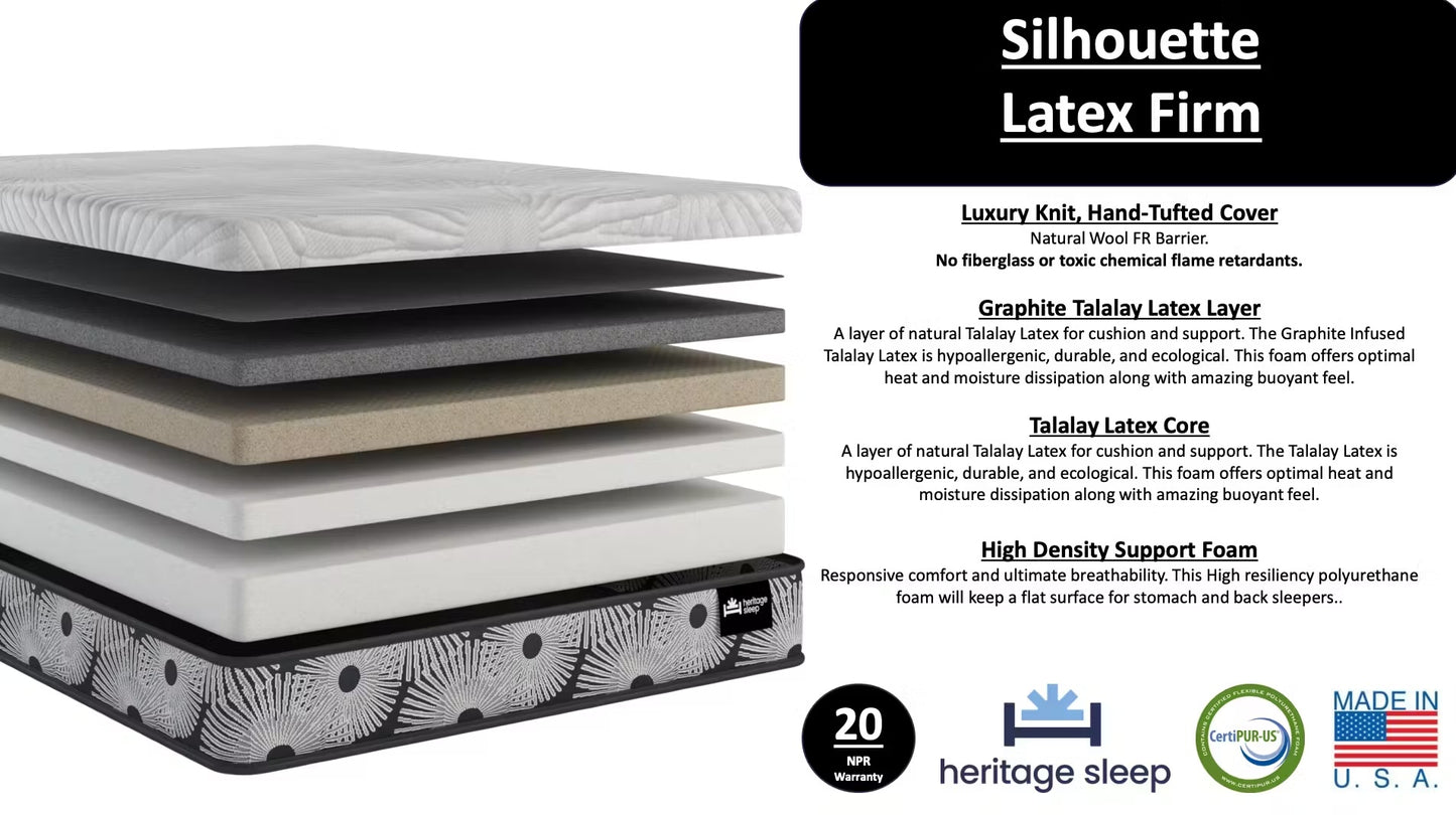 Heritage Sleep - Silhouette Collection - Latex Firm