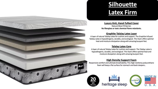 Heritage Sleep - Silhouette Collection - Latex Firm