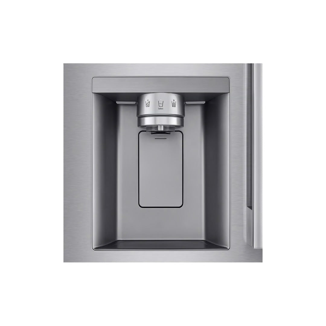 33 in. 25.1 Cu. Ft. Standard Depth French Door Refrigerator in Print Proof Stainless Steel with Filtered Ice and Water