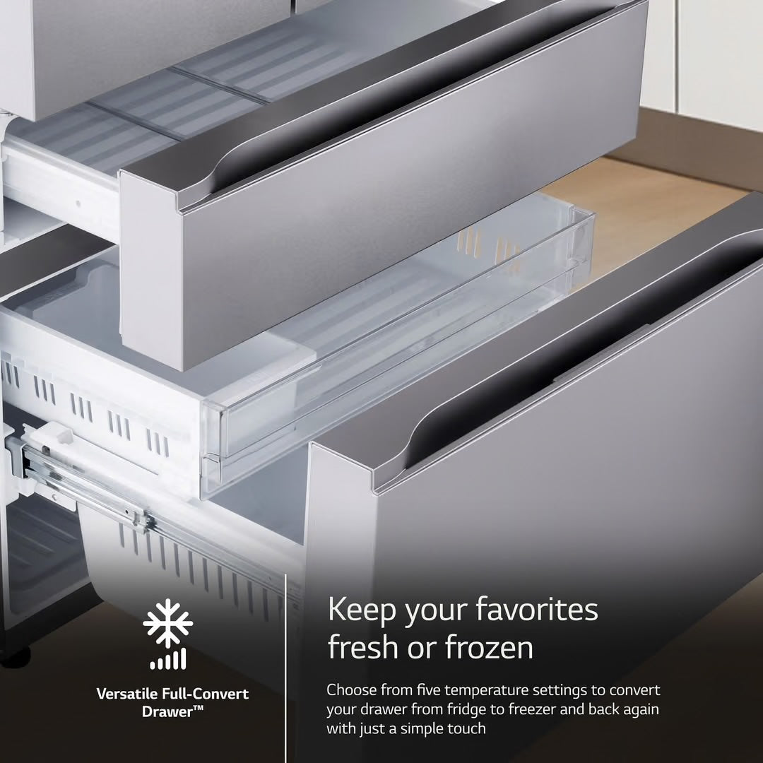 30 cu. ft. SMART Standard Depth MAX French Door Refrigerator with Internal Water Dispenser in PrintProof Stainless Steel