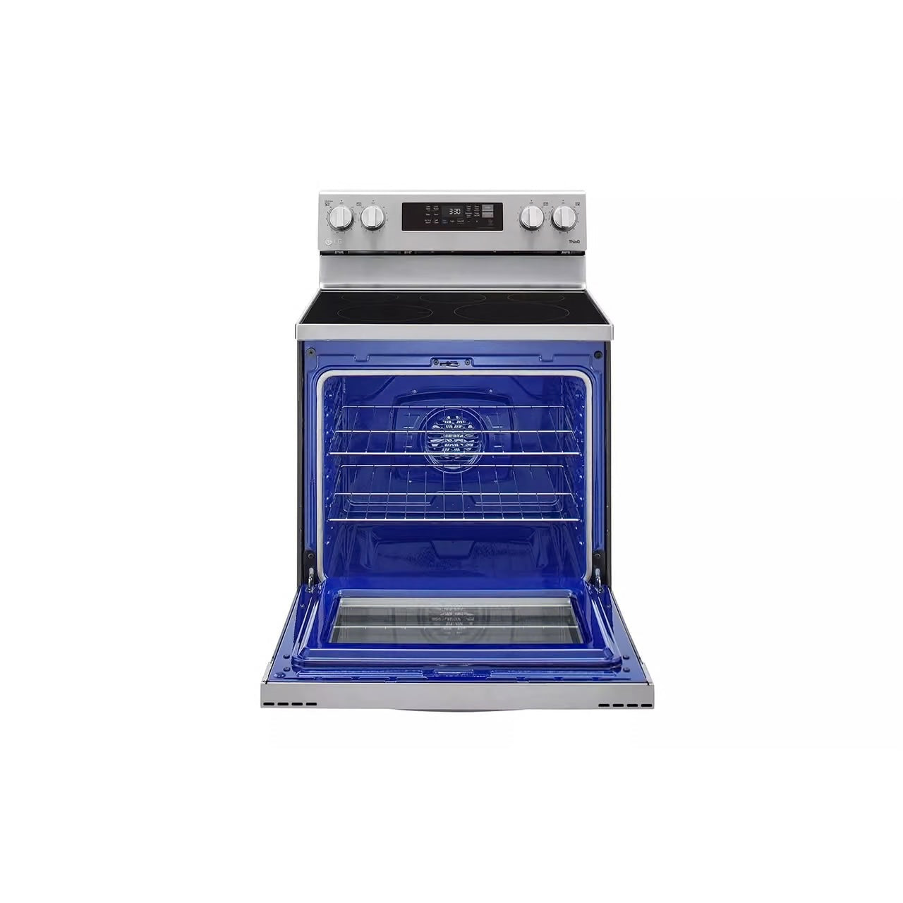 30 in. 6.3 cu. ft. Smart Wi-Fi Enabled Fan Convection Electric Range Oven with AirFry and EasyClean in. Stainless Steel